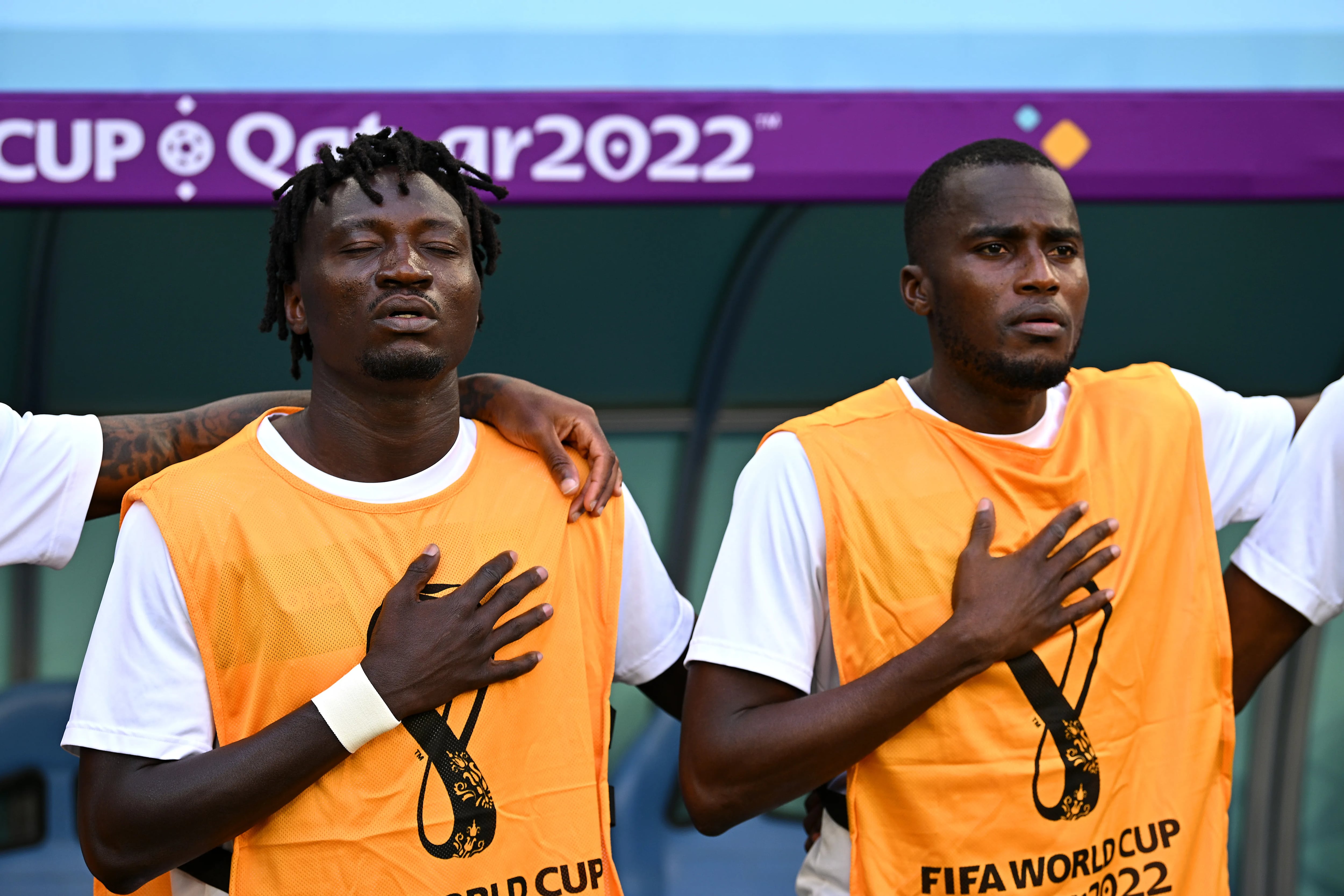 Last fall, Olivier Mbaizo (left) became the first active Union player to make a World Cup team when he earned a place on Cameroon's squad in Qatar.