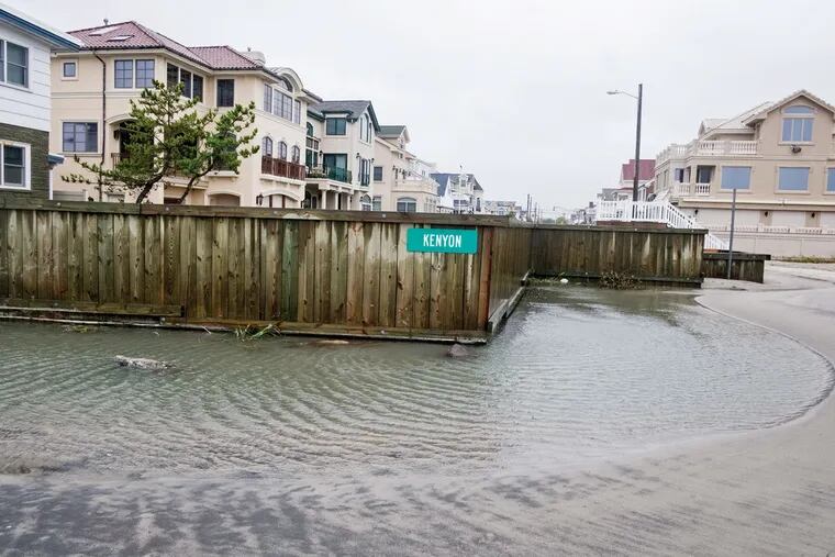 An October storm caused flooding at the Kenyon Street bulkhead in Margate.