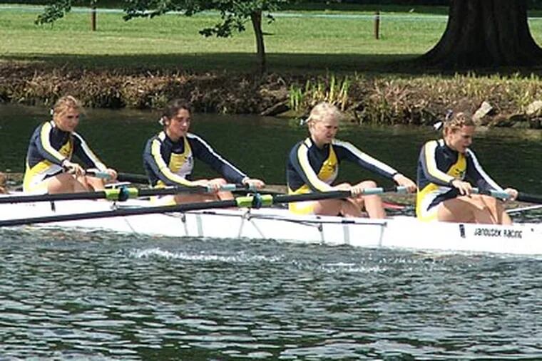 The Merion Mercy junior four reached the Henley semifinals. (Photo courtesy of the Aberdeen Dad Vail Regatta)