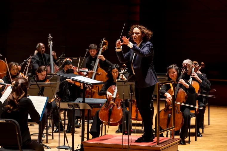 Nathalie Stutzmann conducts selections from Mozart's Don Giovanni in Verizon Hall at the Kimmel Center, Oct. 21, 2022.