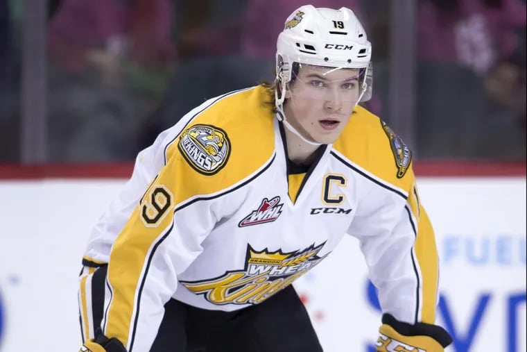 Nolan Patrick, during a game for the Brandon Wheat Kings.
