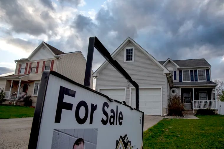 A home for sale in Cherry Hill last April. Economists predict a more balanced real estate market is coming as more buyers are priced out and swift production continues.