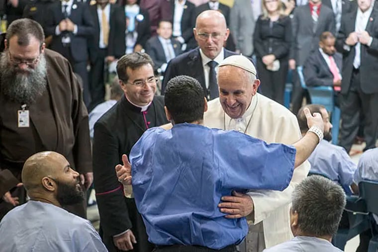 Pope Francis visited Curran Fromhold Correctional Facility on Sept. 27, 2015. ( CHARLES FOX / Staff Photographer )