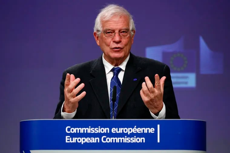 European High Representative for Foreign Affairs and Security Policy and Vice-President of the European Commission Josep Borrell, holds a virtual news conference.