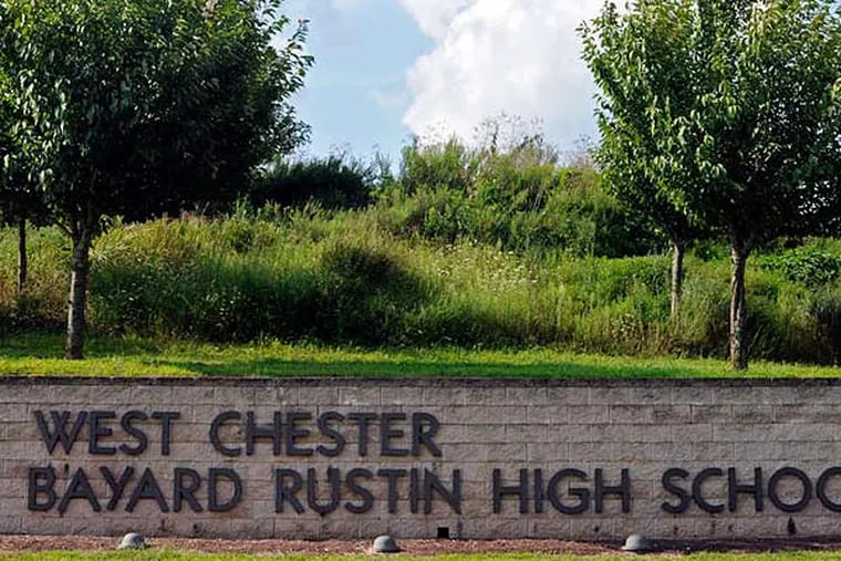 Starting Monday, visitors at the West Chester Area School District's 16 schools, including Bayard Rustin High School, should plan to spend a little more time for a security check at the front desk.