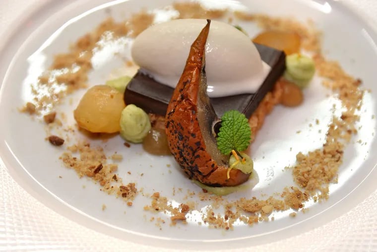 A course of chocolate dessert at elements November 12, 2015.