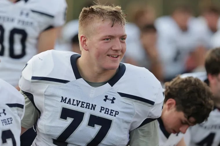 Peter Jones, a junior offensive tackle and Notre Dame commit, has helped Malvern Prep to a 6-0 record this season.