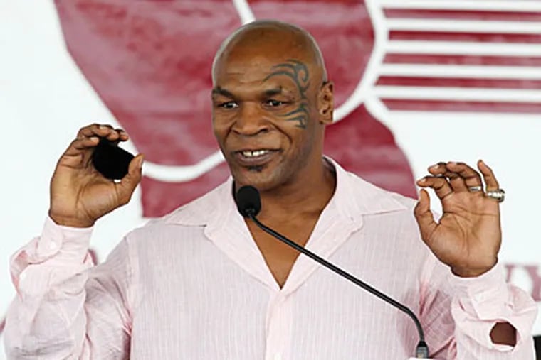 Mike Tyson is among the legends who will attend a boxing banquet in Atlantic City on Saturday. (AP file photo)
