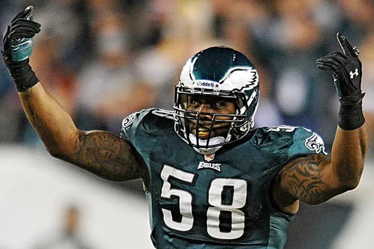 The Eagles' Trent Cole. (Clem Murray/Staff Photographer)