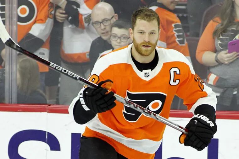 Captain Claude Giroux says the Flyers have been putting too much pressure on themselves on their home ice.
