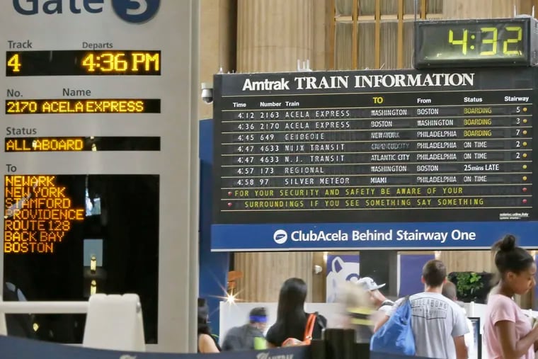 The flip-board departures board at 30th Street Station — and its distinctive "clickety-clack" sound — was replaced with a digital display.
