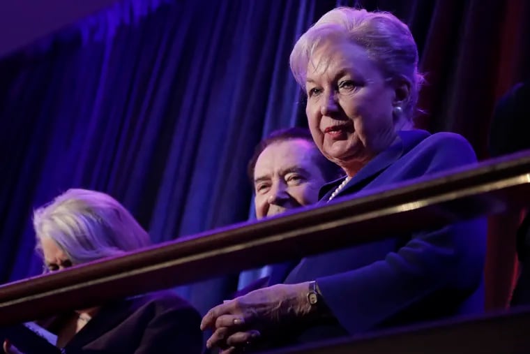 Judge Maryanne Trump Barry, sister of Donald Trump, sitting in the balcony during Trump's election night rally in New York on Nov. 9, 2016.I