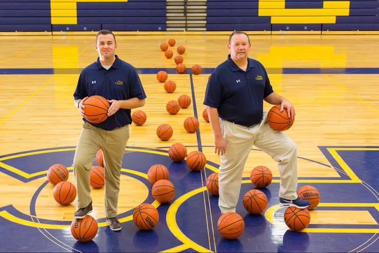 Jim Phillips (right) resigned from his post as head coach at Penn Charter Tuesday afternoon.