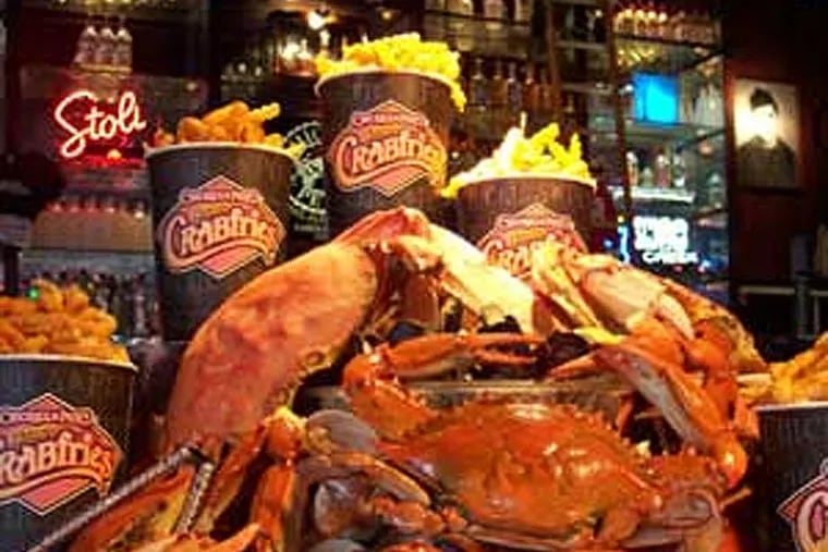 The famous crabs and crab fries at Chickie's and Pete's. (Photo from Chickie and Pete's)