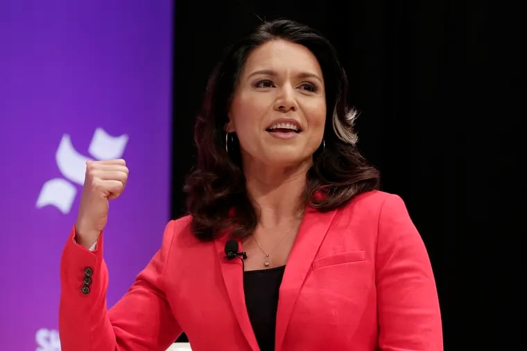 Democratic presidential candidate Tulsi Gabbard is suing Google for $50 million, accusing the internet company of trying to silence her. (FILE)