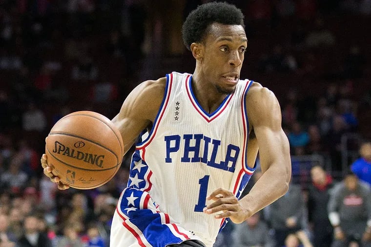 Philadelphia 76ers guard Ish Smith (1) drives against the Minnesota Timberwolves during the second half at Wells Fargo Center. The 76ers won 109-99.