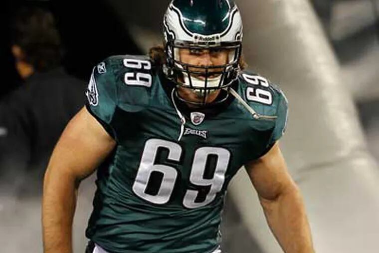 Evan Mathis started 15 games at left guard last year and helped solidify an offensive line. (Alex Brandon/AP)