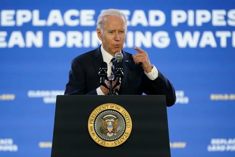President Joe Biden announced $500 million in funding for lead pipe replacement in Philadelphia during a February speech at the Belmont Water Treatment Center.