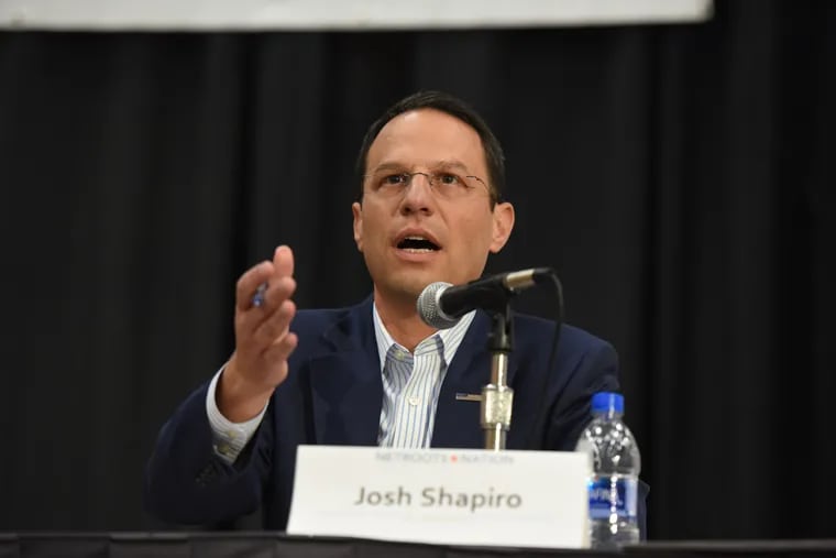 Josh Shapiro, State Attorney General responds to protesters at Netroots Nation Conference in the Convention Center in Center City, Philadelphia on Friday, July 12, 2019.