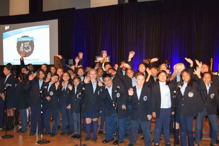 Students of the Mastery Charter School enjoy the 15th year anniversary gala in November 2018.