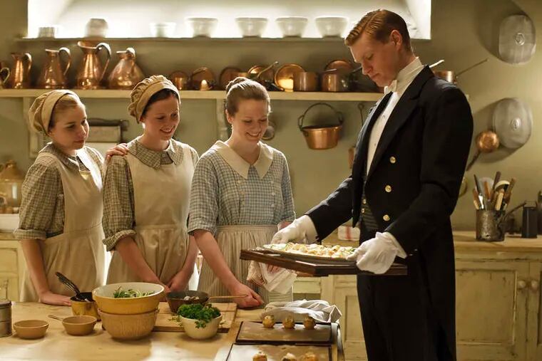 &quot;Downton Abbey&quot; returns for a fifth season on PBS on Sunday, but it's the last weekend for the Winterthur's exhibit of costumes from the soap opera set in Post-Edwardian England.