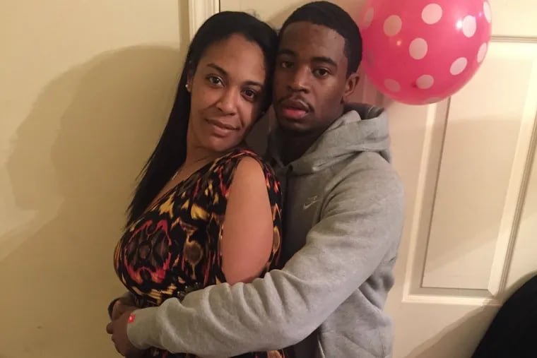 Tania Bond (left) with her husband, Dennis Plowden Jr. Plowden, 25, was fatally shot by a Philadelphia police officer on Dec. 27, 2017.