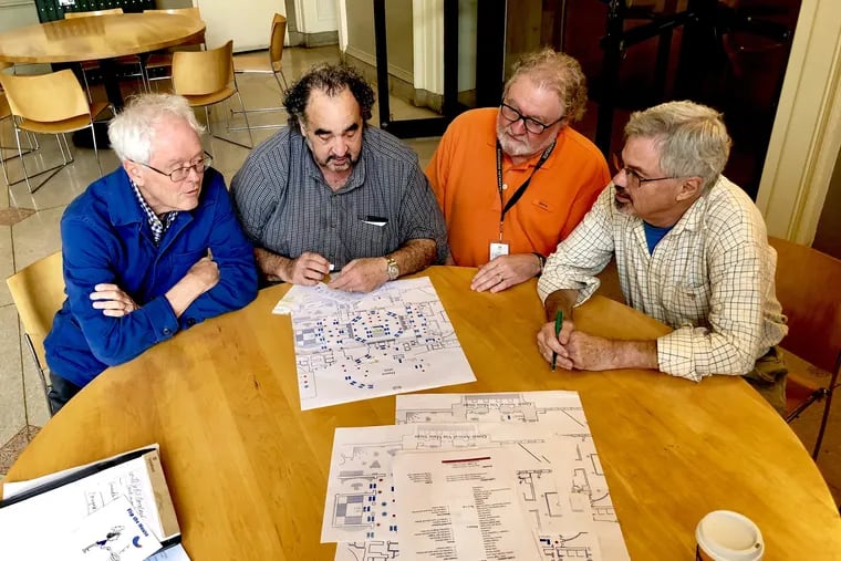 Organizers of the Blue Plate Special, at the Franklin Institute, include (from left) Rick Nichols, Steve Poses, Larry Stenner, and Royer Smith.