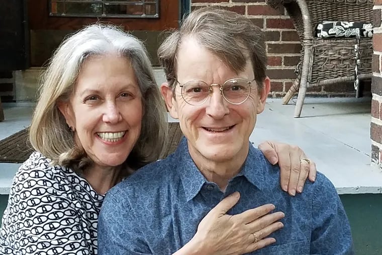 Stephanie and Fran Fedoroff at their Philadelphia home, a few days before their 37th wedding anniversary and the 40th anniversary of the day he walked her home from the ice cream shop where he worked and she decided he was the one for her.