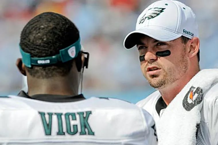 Kevin Kolb will go back to his role as backup to Michael Vick after the bye week. (Clem Murray/Staff Photographer)