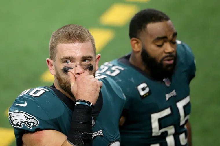 Eagles tight end Zach Ertz (left) and defensive end Brandon Graham are two key veterans with uncertain futures.