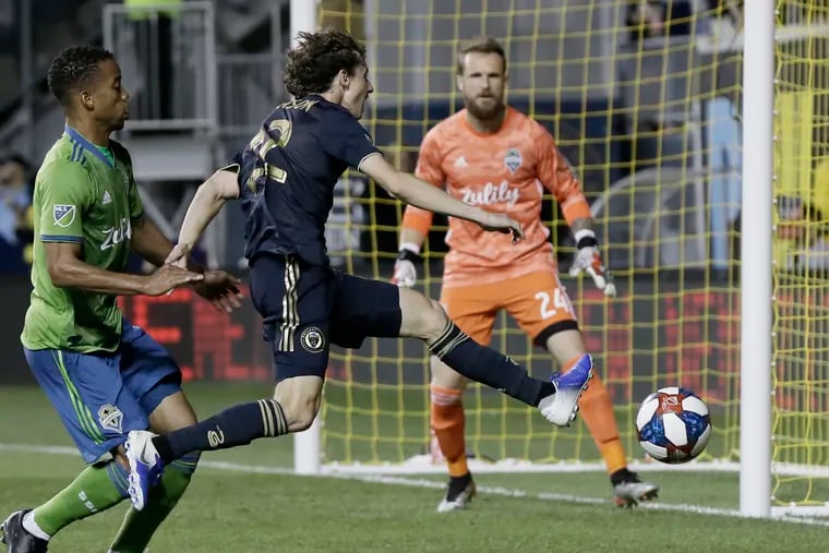 Brenden Aaronson played one of his best games yet for the Union against the Seattle Sounders, but missed two chances to score from close range.