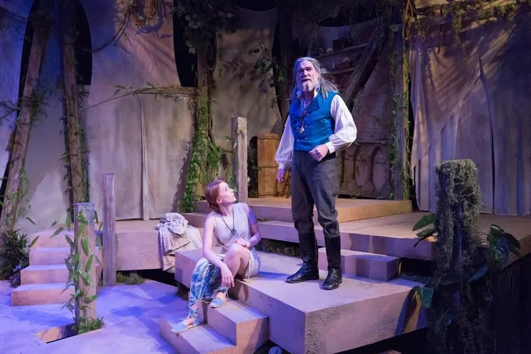 Ruby Wolf and Peter DeLaurier in “The Tempest” by William Shakespeare, through April 29 at the Lantern Theater.