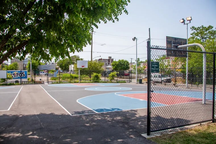 The courts at Nelson Playground on 3rd and Cumberland streets received an upgrade during last year's renovation of the recreation center under Philadelphia's "Rebuild" initiative.