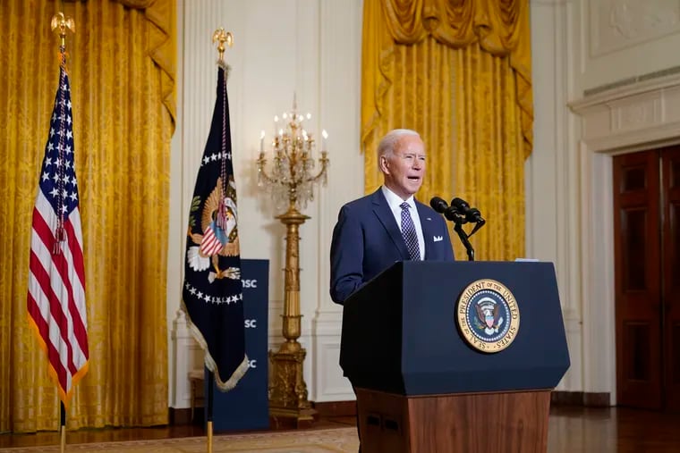 President Joe Biden speaks during a virtual event with the Munich Security Conference in the East Room of the White House, Friday, Feb. 19, 2021, in Washington.