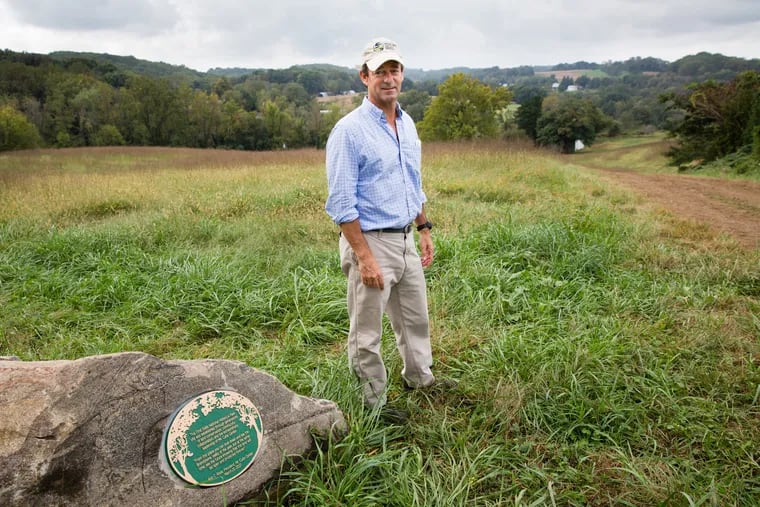 Blaine Phillips of The Conservation Fund, standing in what is the current First State National Historic Park in Delaware, talks about the future of Beaver Valley in Concord Township, Pa. becoming part of the park.