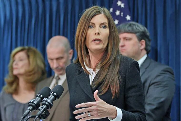 Attorney General Kathleen Kane's rationale has contradictions. (MICHAEL BRYANT / STAFF PHOTOGRAPHER)