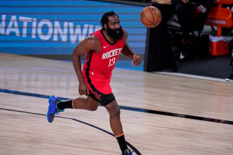 Houston's James Harden would look good in a Sixers uniform.