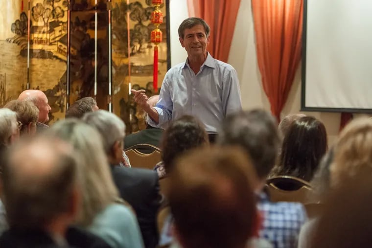 Joe Sestak holds a hometown fund-raiser Friday in Wayne as he continues his campaign for the Democratic nomination for president.