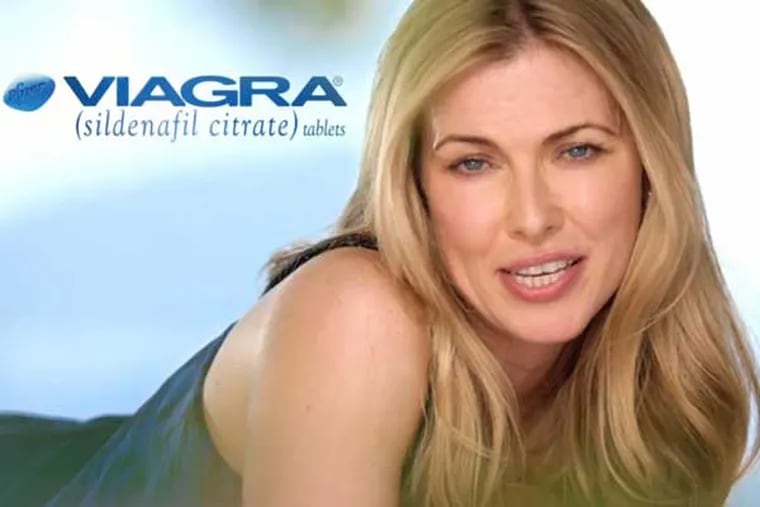 Screen grab from viagra website video of ad showing a woman discussing ED.