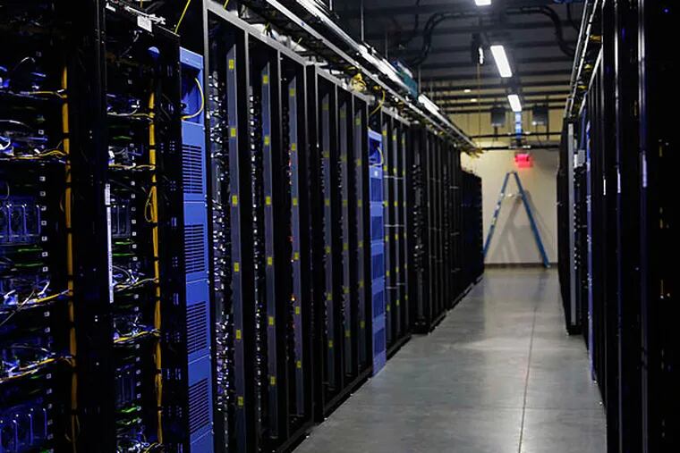 Facebook Web servers like these in Prineville, Ore., will be installed in a new center in Fort Worth.