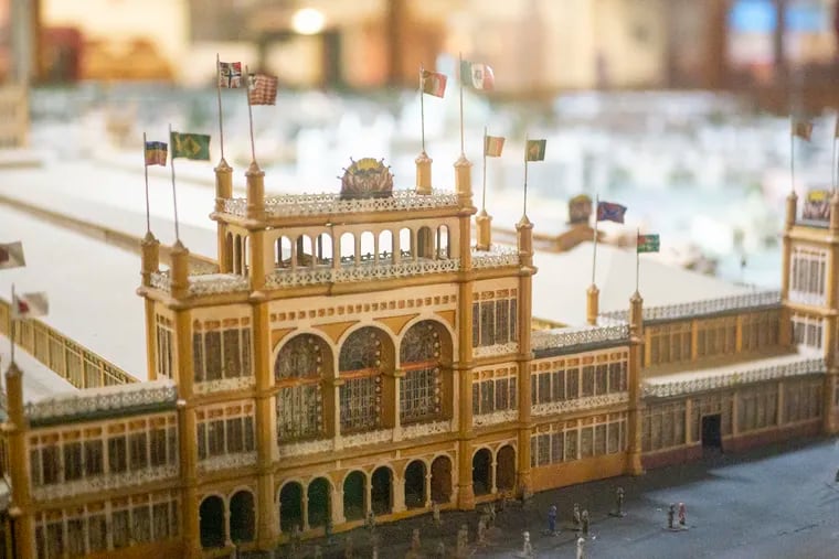 The main building from the 1876 Centennial Exposition, as seen in the historic scale model at the Please Touch Museum.