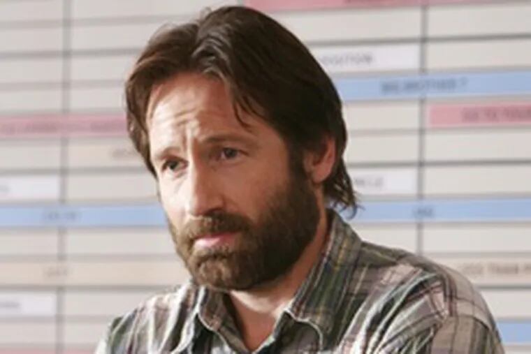 David Duchovny , bearded and bemused, stars as a TV producer and writer trying to sell a new pilot to a network a lot like Fox.