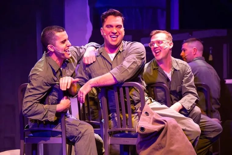 In 'Dogfight' at Eagle Theatre (from left): Ronnie Keller, Sal Pavia, Brian Graziani, and Bobby Walker