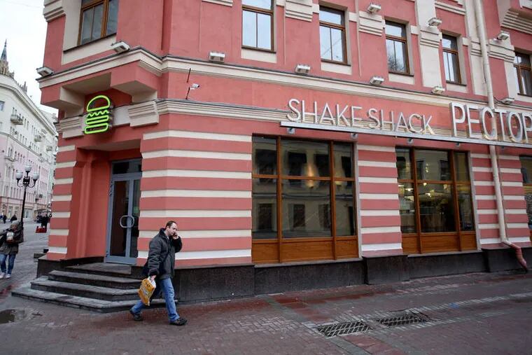More than two decades after McDonald's opened its first Russian outpost, restaurateur Danny Meyer was in Moscow for Shake Shack's local opening Tuesday. The New York burger joint known for its queues will sell ShackBurgers for 235 rubles ($7.15), about 50 percent more than in New York and almost triple the price of a local Big Mac. ANDREY RUDAKOV / Bloomberg