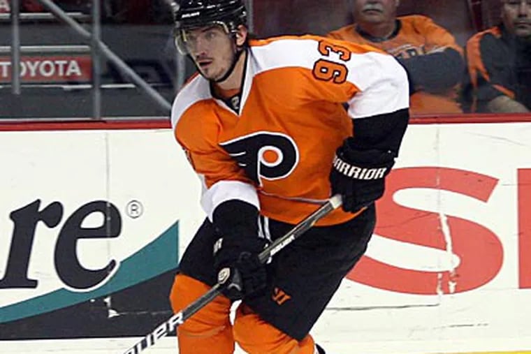 Flyers winger Nik Zherdev can become an unrestricted free agent on July 1. (Yong Kim/Staff file photo)