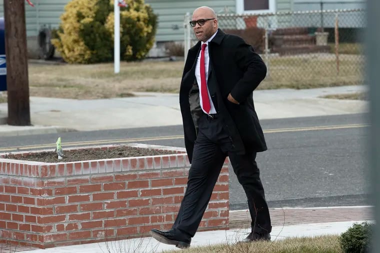 Atlantic City Mayor, Frank Gilliam walks to court  to face charges on assault from a fight outside the Golden Nugget in Atlantic City.