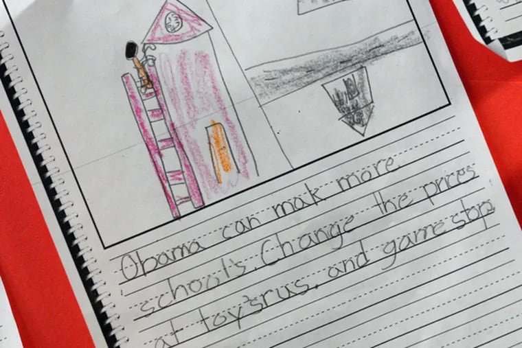 Presidential priorities: One Fitler student&#0039;s wish list includes more schools and lower prices at toy and video-game stores.