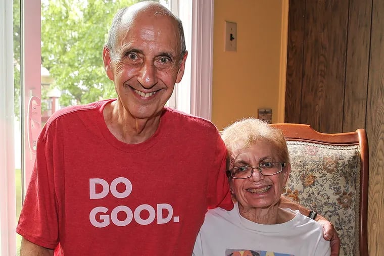 Bruce Rubin of Lansdale and his 73-year-old wife Gail. Gail spent three days in the hospital after taking a bad fall.