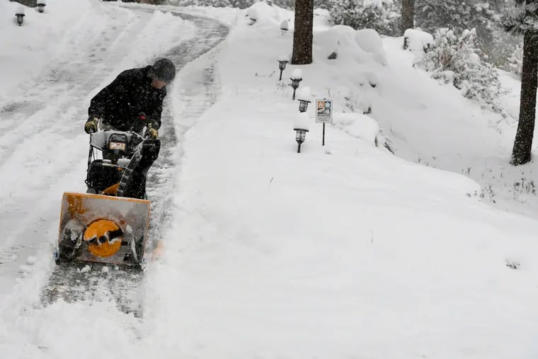 Plowing a Colorado driveway on Monday after a pre-season snowfall. Almost 'tis the season.