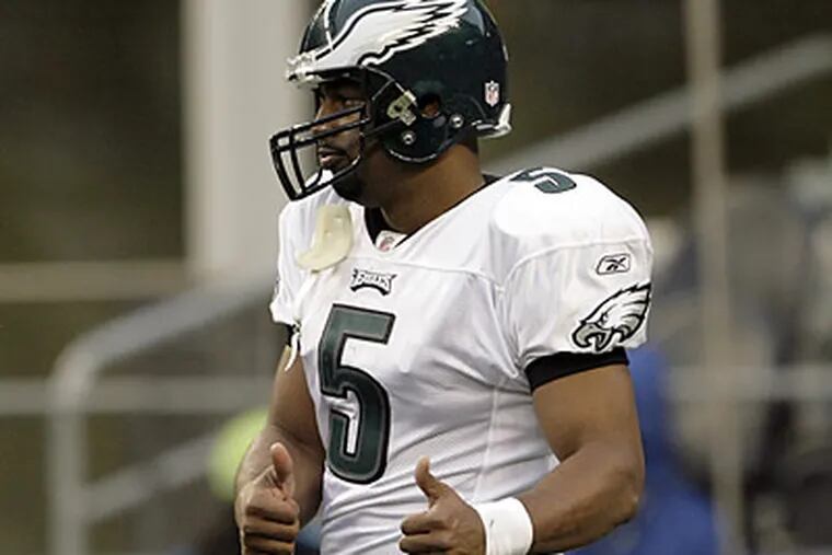 Donovan McNabb said it would be "special if we make it to the Super Bowl and win, and I get the phone call from Barack Obama." (Yong Kim / Staff Photographer)